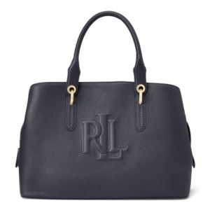 Hayward+Leather+Medium+Satchel+in+Navy
