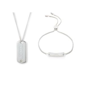 Sterling+Silver+Tag+Pendant+and+Bracelet