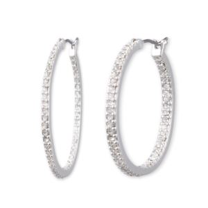 Micropave+Hoops+in+Silver