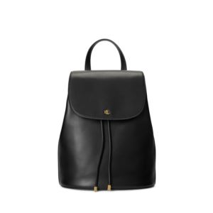 Winny+Medium+Leather+Backpack+in+Black