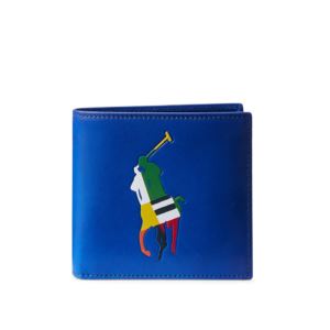 Signature+Pony+Leather+Wallet+in+Royal