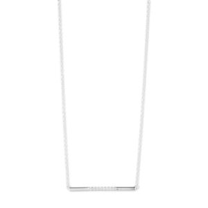 Crystal+Studded+Bar+Necklace+in+Sterling+Silver+
