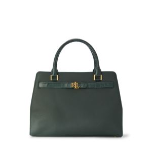 Fenwick+Pebbled+Leather+Satchel+in+Emerald