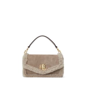 Tayler+Suede+and+Shearling+Crossbody