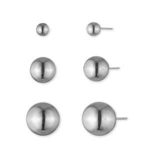 Lauren+Trio+of+Silver+Stud+Earrings