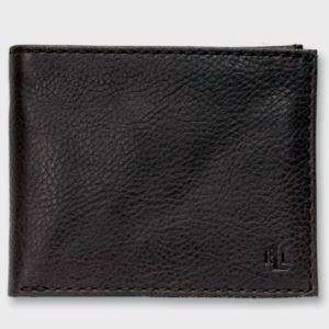Tumbled+Pebbled+Leather+Billfold+in+Black