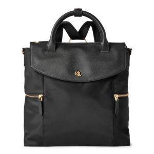 Nylon+Medium+Convertible+Backpack+in+Black