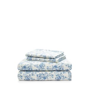 Lauren+King+Rhyne+Flannel+Sheet+Set-Blue