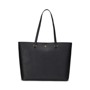 Crosshatch+Leather+Large+Karly+Tote+in+Black