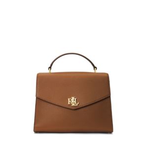 Pebbled+Leather+Medium+Farrah+Satchel+in+Tan