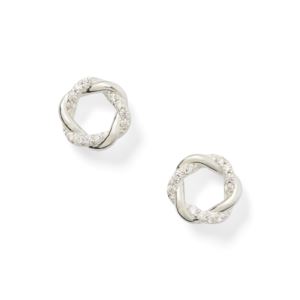 Sterling+Silver+Pave+Open+Knot+Studs