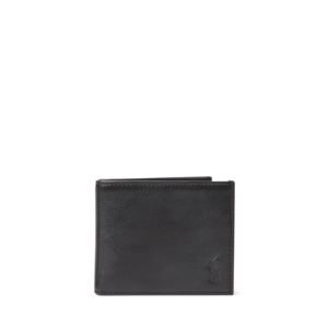Pebbled+Leather+Billfold+in+Black