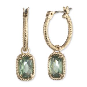 Stone+Drop+Earrings+in+Green