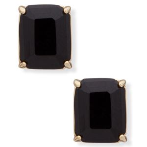 Jet+Square+Stud+Earrings