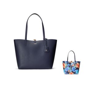 Merrimack+Reversible+Tote+Navy%2FFloral