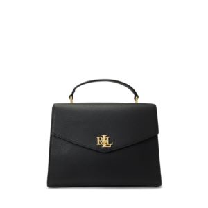 Pebbled+Leather+Medium+Farrah+Satchel+in+Black