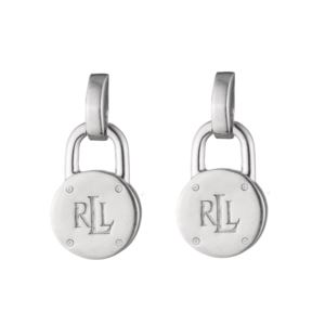 Sterling+Silver+Padlock+Drop+Earrings