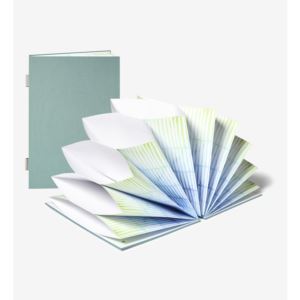 Fan+Folio+Document+Organizer+-+Moss+Exterior%2C+Colorful+Interior