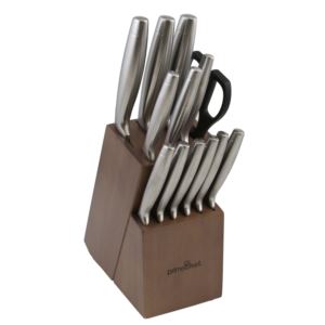 14pc+Stainless+Steel+Knife+Block+Set