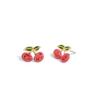 Cherry+Stud+Earrings