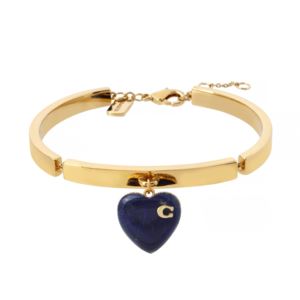 Lapis+Heart+Charm+Bangle