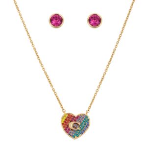 Heart+Swarovski+Crystal+Pendant+and+Earring+Set