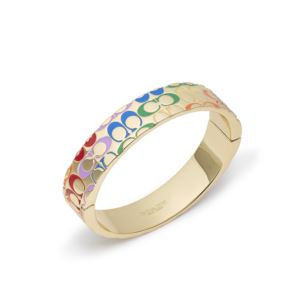 Rainbow+Quilted+C+Bangle