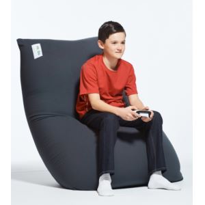 Short+Bean+Bag+Chair+%26+Recliner+Dark+Gray
