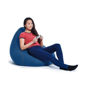 Lounger+Modular+Gaming+Bean+Bag+Chair+w%2F+Blue+Cover