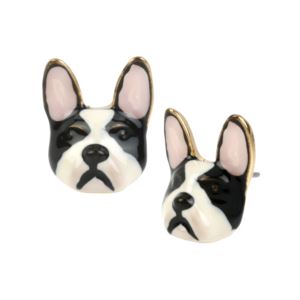 Bulldog+Stud+Earrings