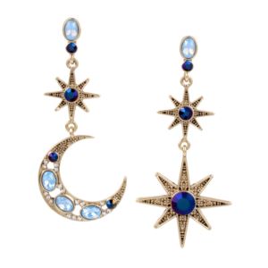 Moon+and+Star+Drop+Earrings