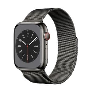 Watch+Series+8+GPS+%2B+Cell+41mm+Graphite+SS+Case+w%2F+Graphite+Milanese+Loop