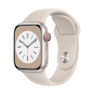 Watch+Series+8+GPS+%2B+Cell+41mm+Starlight+Alum+Case+w%2F+Starlight+S%2FM+Sport+Band