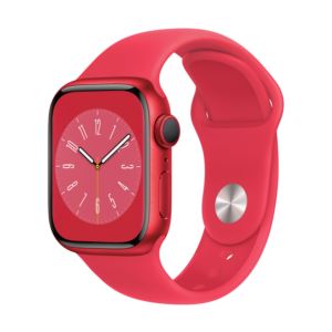 Watch+Series+8+GPS+41mm+Red+Alum+Case+w%2F+Red+S%2FM+Sport+Band
