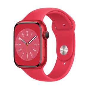 Watch+Series+8+GPS+45mm+Red+Alum+Case+w%2F+Red+M%2FL+Sport+Band