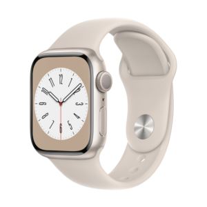 Watch+Series+8+GPS+41mm+Starlight+Alum+Case+w%2F+Starlight+S%2FM+Sport+Band