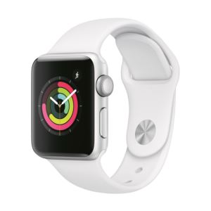 S3+38mm+Silver+Alum+Case+w%2F+White+Sport+Band