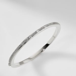 Superstack+Pave+Hinge+Bracelet+in+Silver