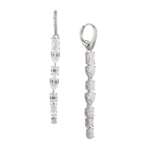 RSVP+CZ+Linear+Earrings+in+Silver
