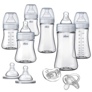 Duo+Deluxe+Hybrid+Baby+Bottle+Starger+Gift+Set+Clear%2FGray