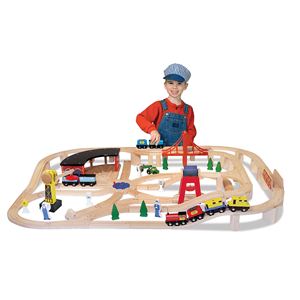 Wooden+Railway+Train+Set
