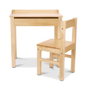 Kids+Lift-Top+Desk+and+Chair+Wood
