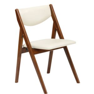 Comfort+Wood+Folding+Chair+Fruitwood%2FOff+White+-+2-Pack