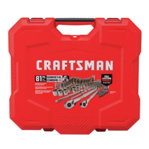 81pc+Standard+%26+Metric+Chrome+Mechanic%27s+Tool+Set