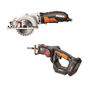 20V+Axis+Recip+Jig+Saw+%26+4.5%22+Worxsaw+Circular+Saw+Kit