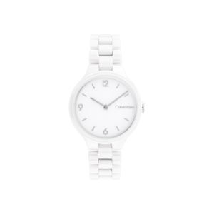 Ladies+White+Ceramic+Link+Watch+White+Dial
