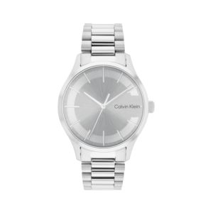 Unisex+C+Logo+Silver-Tone+Stainlesss+Steel+Watch+Silver+Dial