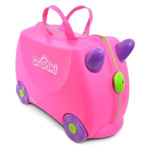 Trunki+Kids+Ride-On+Suitcase+%26+Toddler+Carry-On+Airplane+Luggage+Trixie+Girl+Pink