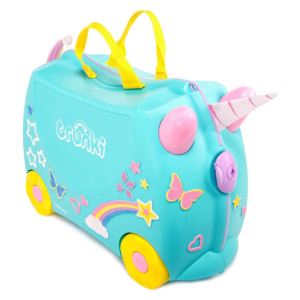 Trunki+Kids+Ride-On+Suitcase+%26+Toddler+Carry-On+Airplane+Luggage+Una+Unicorn