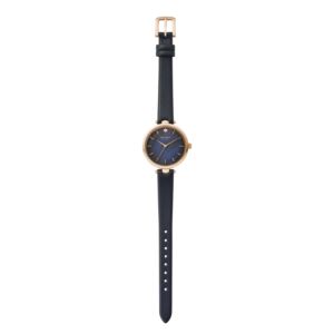 Holland+Blue+Leather+Strap+Watch+Blue+Mother-of-Pearl+Dial